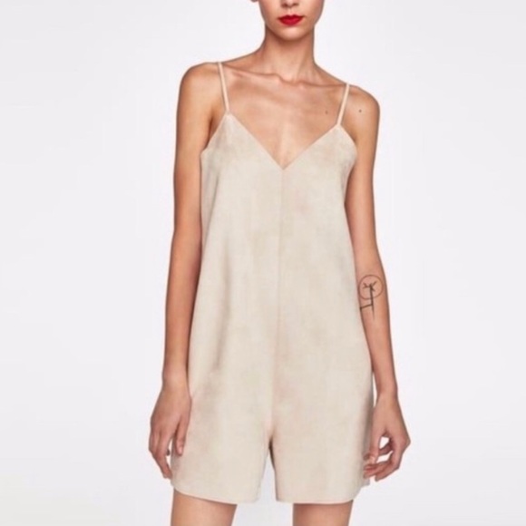 Zara faux suede romper - Picture 1 of 2